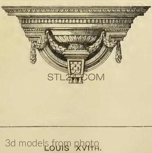 Капители и базы (CHAPITER_1235 -  | 3D model 3DSMAX / OBJ / STL) 3D модель для ЧПУ станка
